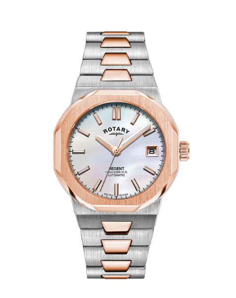 Rotary Regent Ladies Automatic Watch- Choose Color - Gallery 5