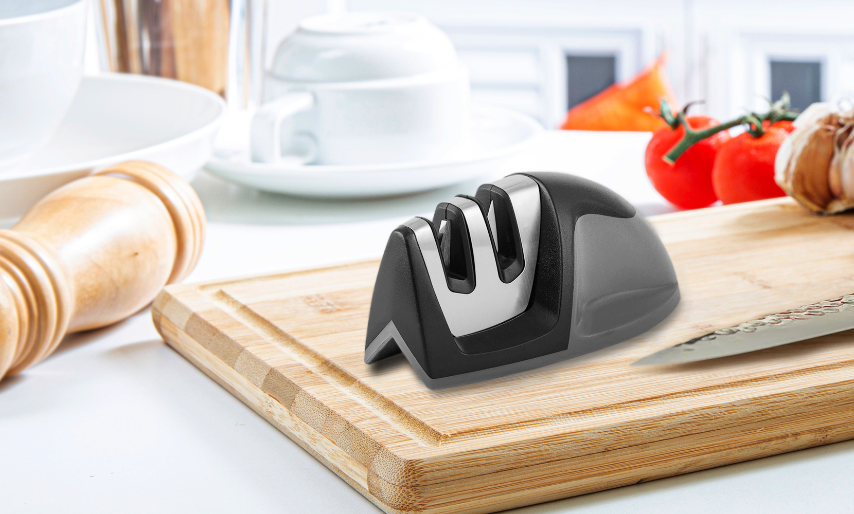 2pk Knife Sharpener & Meat Slice Holder - Gallery 12