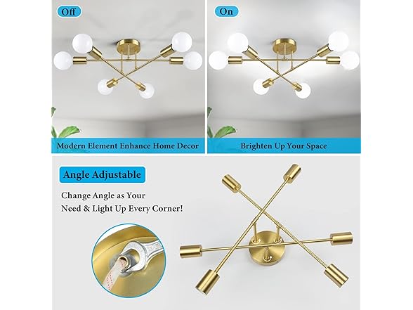 Bosceos 6-Light Industrial Ceiling Light