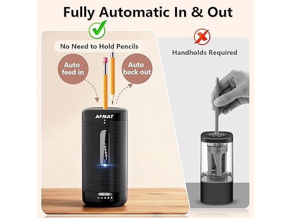 Black Automatic Pencil Sharpener - Gallery 2