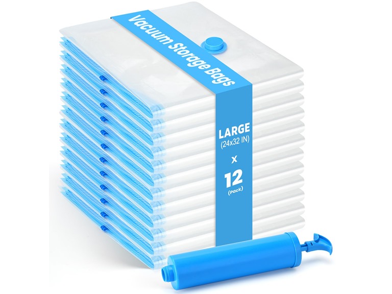 Stoear 12Pack Thickened Space Saver Vacuum Storage Bags Large for Clothes with Hand Pump