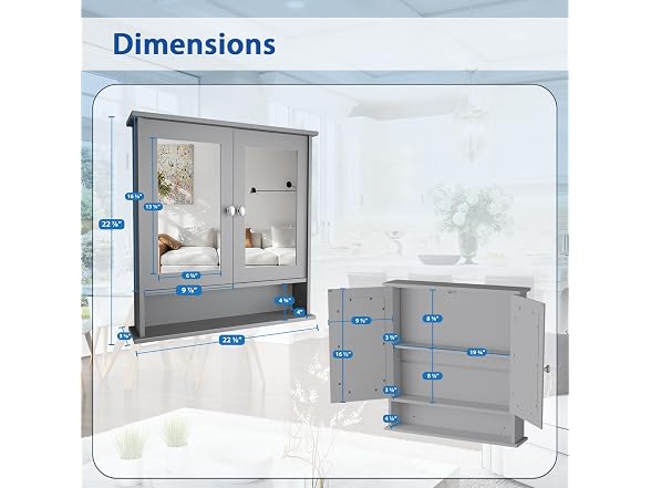 Lifetime Home Modern Bath Wall Cabinet