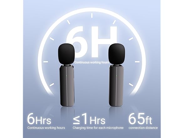 Bulatry Wireless Mini Lavalier Lapel Mics