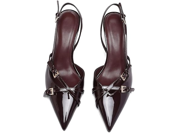 Women Red Slingback Heels