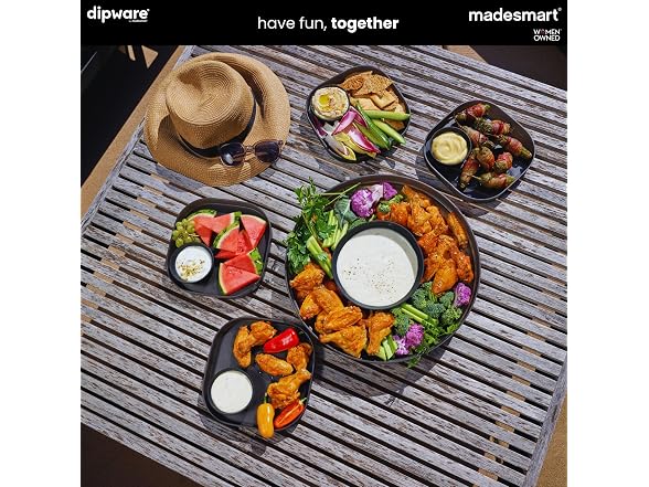 madesmart Dipware Chip and Dip Bowl, Midnight