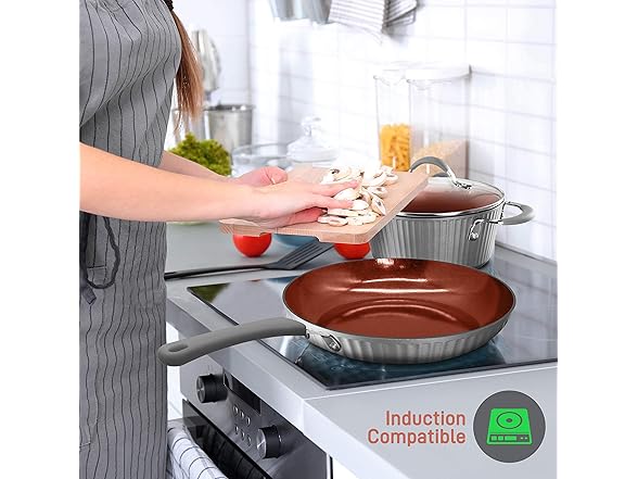 NutriChef Nonstick Cookware Excilon Set