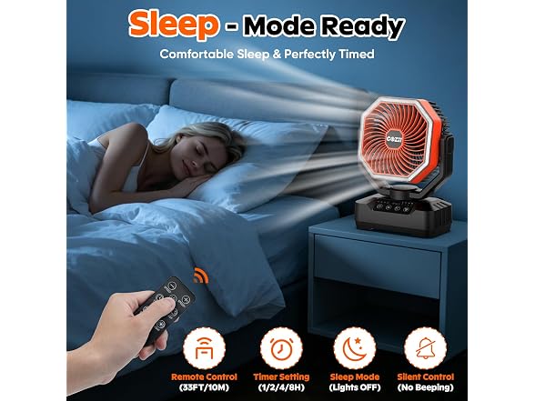 COZII 20000mAh Rechargeable Fan 70H
