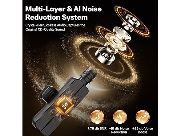 PGDLOF 3 In 1 Wireless Mini Microphone