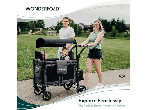 WONDERFOLD W2 Elite Double Stroller Wagon