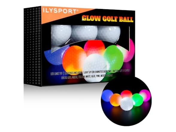 ILYSPORT LED Light up Golf Balls 6 Colors