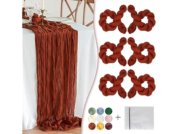 Waligoy Terracotta Cheesecloth Table