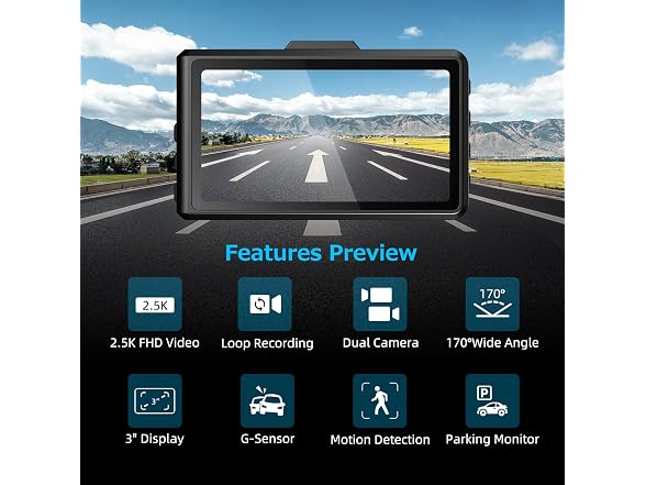 SPADE Dash Cam Front and Rear