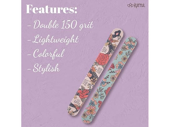 Karma, Colorful Emery Board Autumn Floral