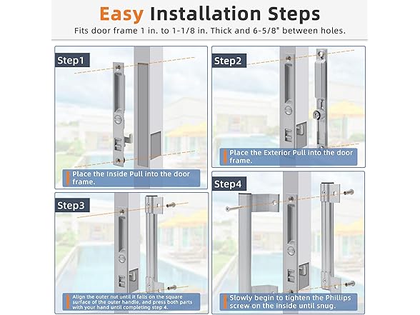 Sliding Glass Door Replacement with Handles on Both Sides