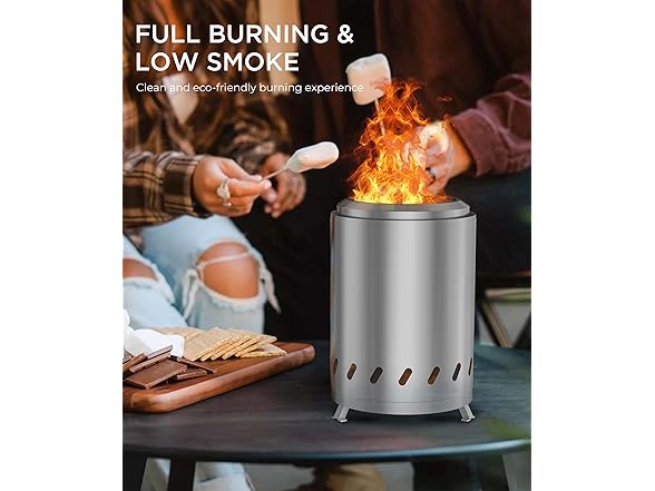 SUNOUTLY Tabletop Fire Pit with Stand