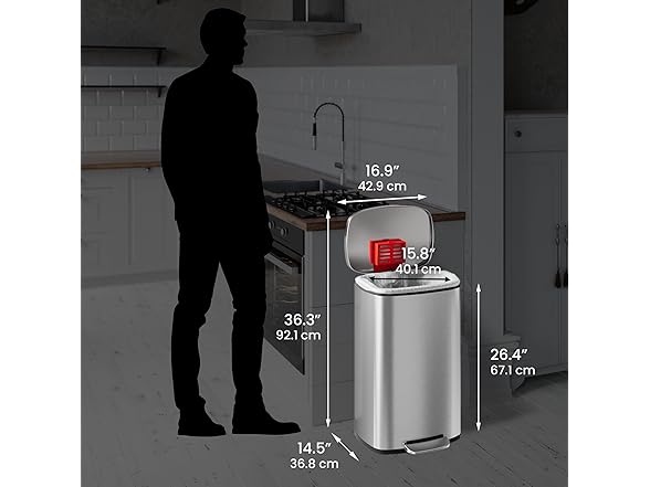 iTouchless Step 2.0 Technology SoftStep Combo Trash Can Set