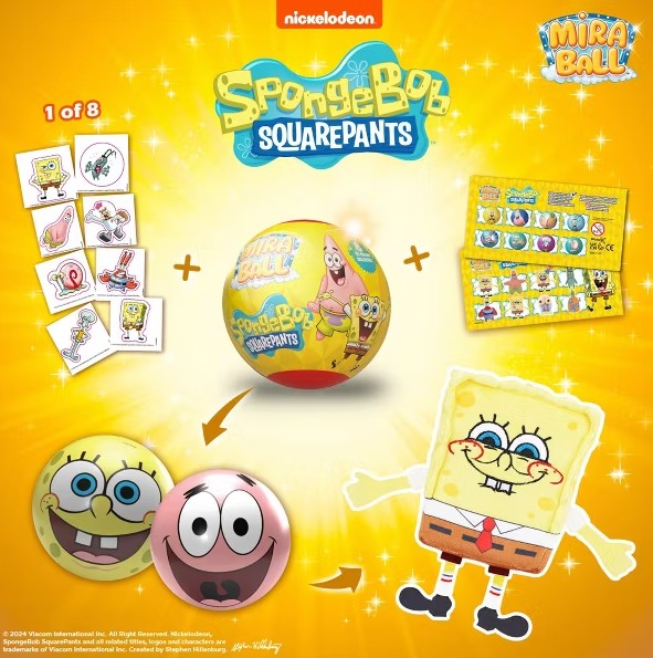 Miraball Surprise Plush - SpongeBob 4PK - Gallery 8