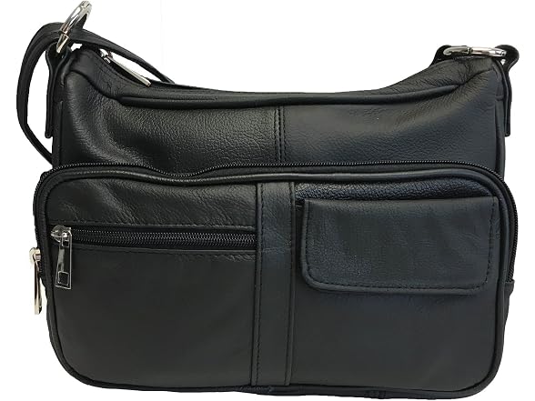 Vine Branch Genuine Leather Locking Black