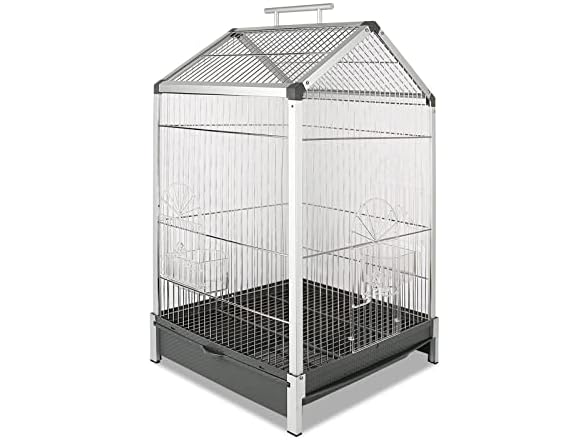 Bird Carrier Travel Cage, 21 inch with Wooden Perch