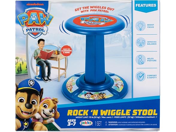 JAKKS Pacific Kid's Paw Patrol Wiggle Stool Wobble Stool