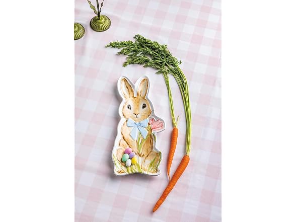 Mud Pie Stoneware Easter Bunny Serving Platte