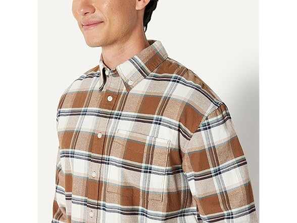 Amazon Essentials Men Modern Oversized-Fit Cotton Shirt