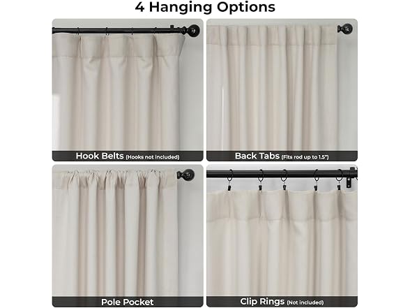 HPD Half Price Drapes - Faux Linen Curtains for Living Room (1 Panel)
