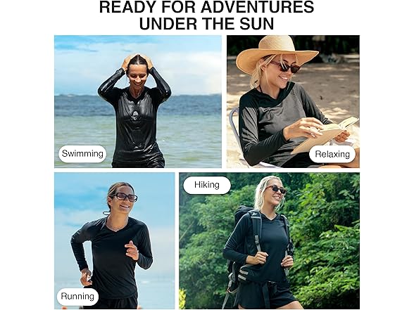 Kanu Black Long Sleeve Swim Top (S)