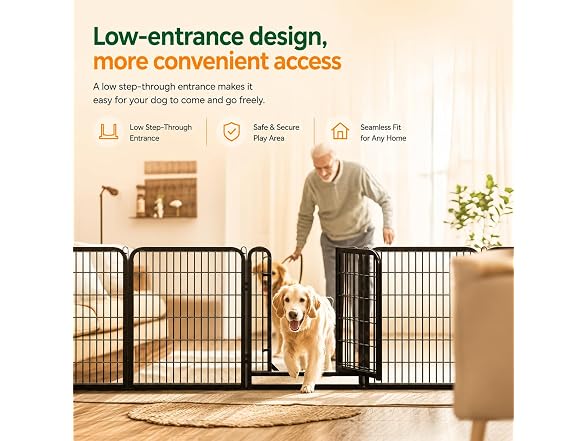 Yaheetech Dog Playpen 32in 24 Panels Pet Fence