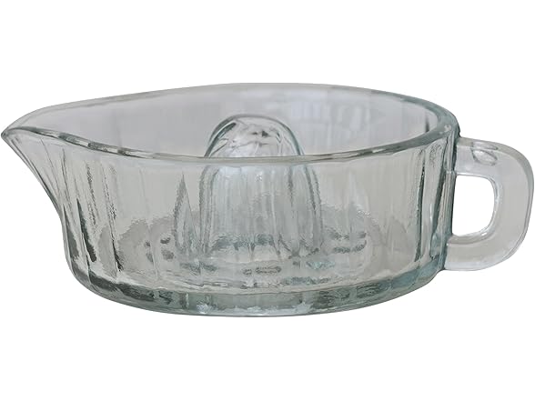 Creative Co-Op 10-Ounce Pressed Glass Juicer with Handle