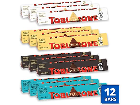 Toblerone Assorted Choc Bars Variety 12p