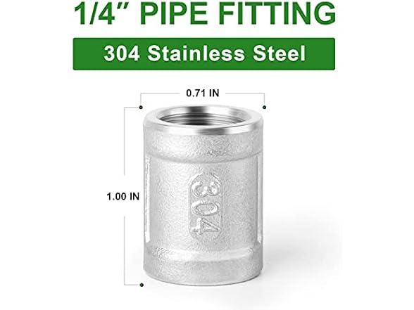 TAISHER Pipe Fitting 1/4" NPT 5pc