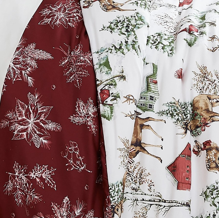 Southshore Fine Linens White Christmas 7-Piece Comforter Twin Set - Gallery 6