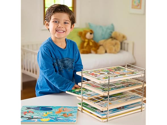Melissa & Doug Puzzle Storage Rack