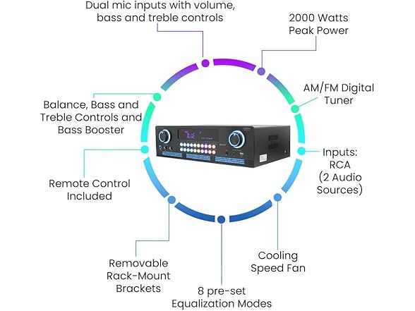 Technical Pro Dual-Channel Pro Amplifier 3000W