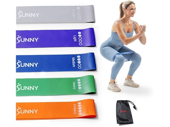 Sunny Health & Fitness 5-Level Resistance Loop Set