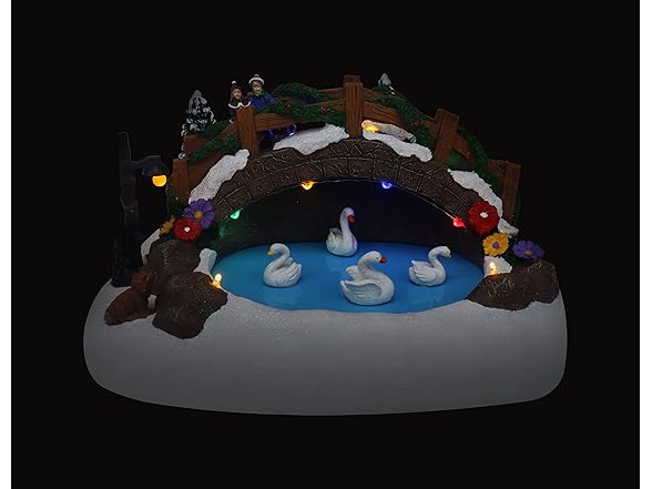 Swimming Swans Christmas Village