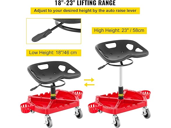 VEVOR Rolling Garage Stool