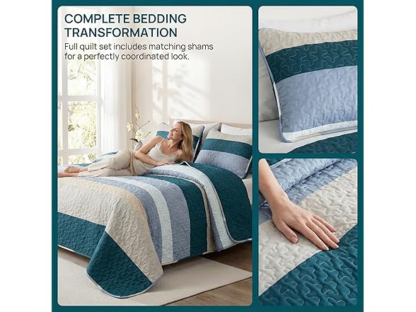 Whale Flotilla Navy Queen Quilt Set