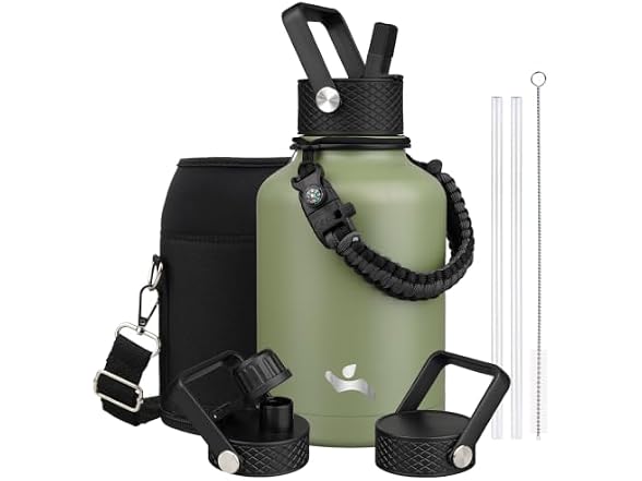 Konokyo 50 oz Insulated Stainless Steel Water Bottle Green