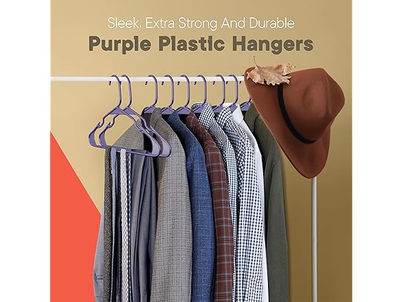 Purple Plastic Hangers 20 Pack