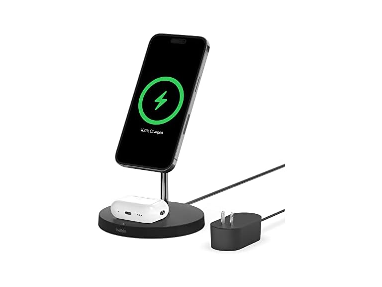 WIZ010ttBK Belkin 2-in-1 Charging Stand Black
