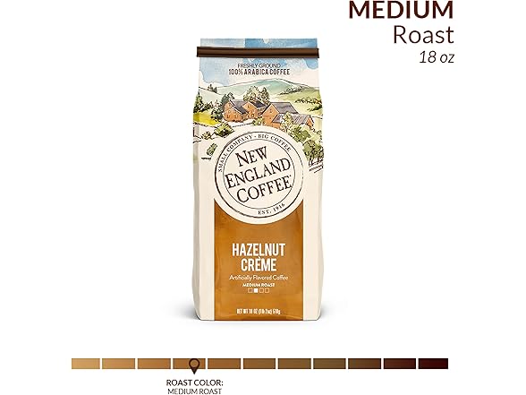 New England Coffee Hazelnut Crème Medium Roast