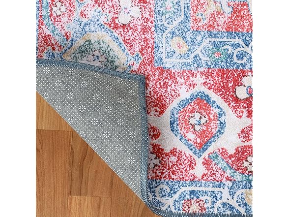 Superior Rustic Medallion Non-Slip Indoor Rug