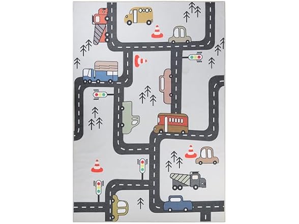 Superior Construction Zone Non-Slip Indoor Rug 5'x8'