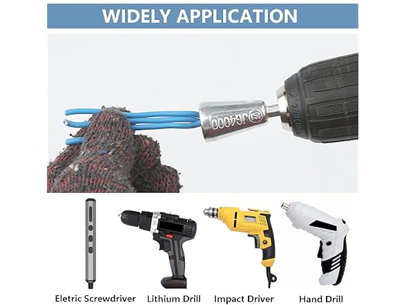 Wire Twister Tool 1/4 Hex 2Pcs Silver