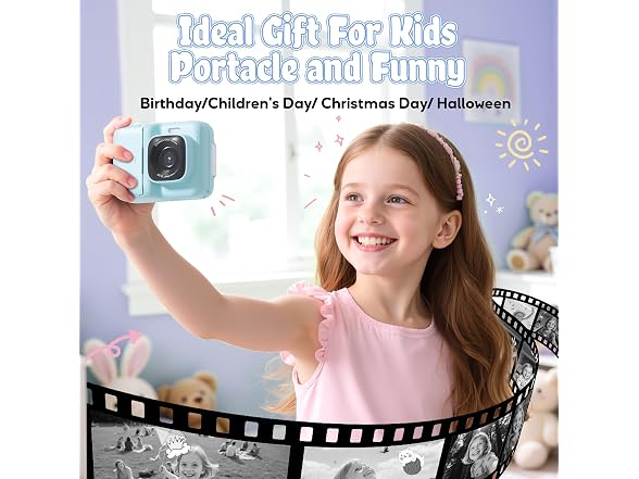 ETIKEZ Kids Camera, 1080P Instant Print