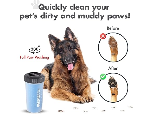 Dexas Lidded MudBuster Large Dog Paw Cleaner