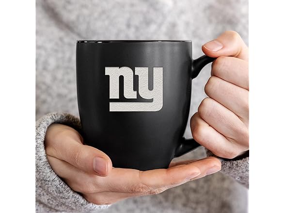 NEW YORK GIANTS Main 15oz Matte Black Bistro Mug