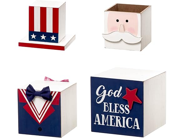 Glitzhome 4th of July Patriotic Porch Decor